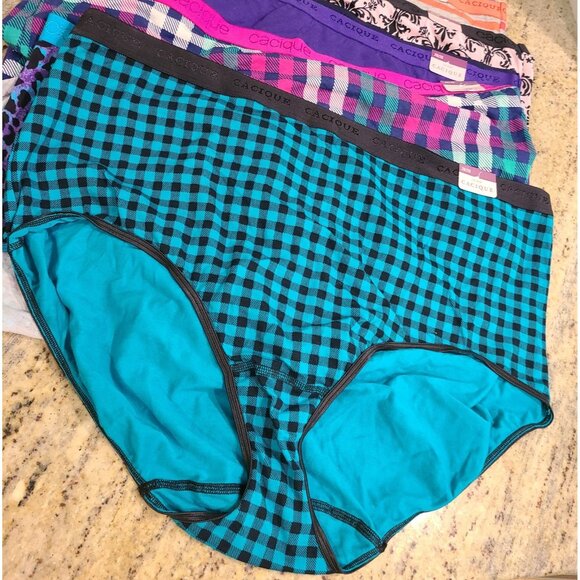 New! Lot of 9 Plus Size 26/28 Lane Bryant Cacique Full Brief Cotton Spandx Panty - Picture 6 of 14